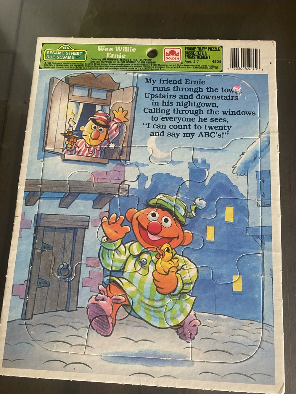 Vintage 1989 Golden Sesame Street Puzzle